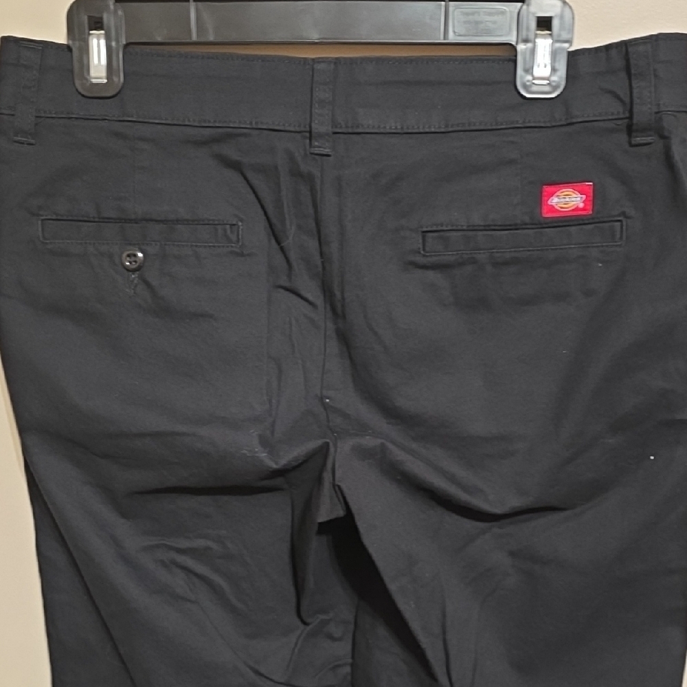 Dickies Black Women's Chino Straight-Leg Pants - Picture 3 of 8